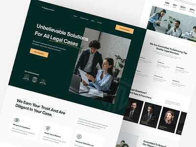 Kingslay Lawyer's Landing UI agency attorney consultancy creative firm justice landing landing page law lawyer legal legal adviser minimal typography ui uidesign ux web website