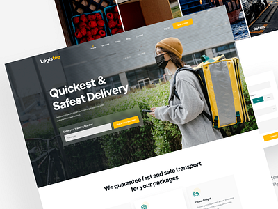 Logistee - Logistics & Transport Service Website agency business courier creative delivery home delivery landingpage minimal online order parcel shipping startup ui uidesign ux web