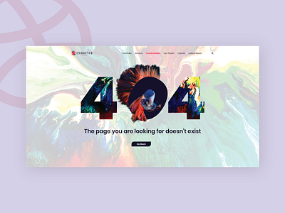 404 Page Dribbble