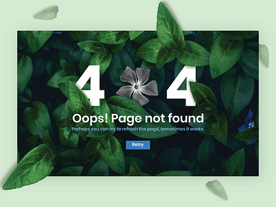 404 Page 404 page creative dark error 404 green leaf page not found uidesign web