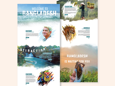 Tourism Landing Template bangladesh culture landing page minimal template tourism travel bangladesh uidesign web welcome to bangladesh