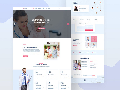 Fiana | Health and Medical HTML Template clean clinic creative design flat healthy icon landingpage logo medical care minimal photoshop trend 2019 typography uidesign uiux web website