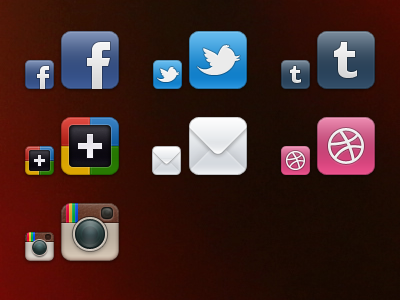 Social Icons backboard basketball facebook google icon icons instagram ios iphone misecia nowplayer tumblr twitter