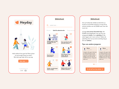 Heyday App appdesign dailyui design heyday illustrator ui ux youngpeople