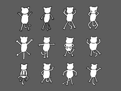 Little Fellas cats illustration process