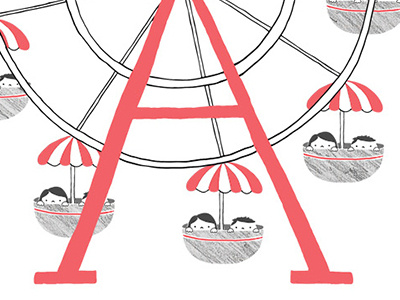 Ferris Wheel Illo Final carnival children fair ferris wheel illustration kids