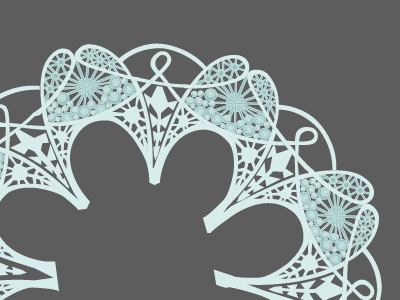 Detail Shot of Digital Lace Illustration detail illustration intricate lace pattern