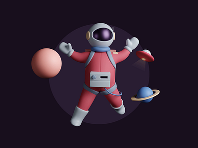 3D Outer space character animation 3d 3d art animation astronaut blender3d cartoon cgi character clay galaxy illustration motion space spaceman