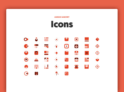 Gadvert Agency Icons Set design digital design icon design icon set iconography ui ux webdesign