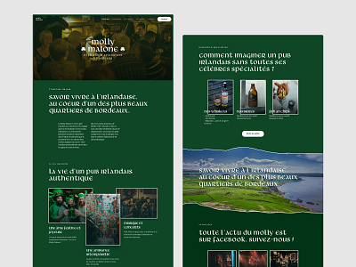 Molly Malone - Irish Pub - Landing Page, Web irish irishpub landing page ui design uidesign ux design uxdesign web design webdesign