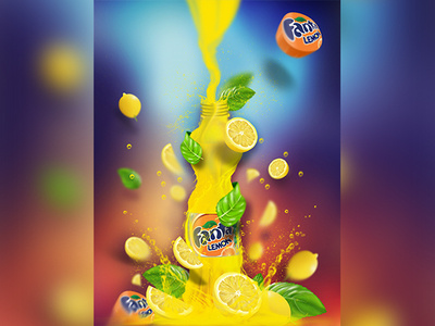 Fanta Lemon Poster art brand branding clean design gif icon icons identity illustration illustrator lettering logo minimal mobile sketch type typography web website