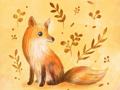 Fox animal fox illustration ipadartist licensing procreate procreateartist