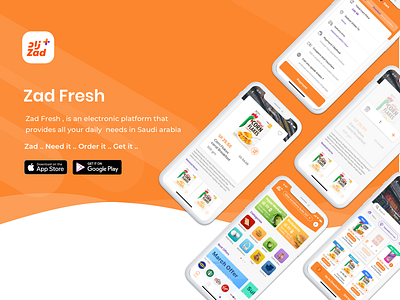 ZadFresh delivery app food app mobile app ui ux