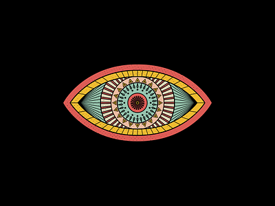 Eye Know colorful eye flat illustration geometric minimal simple vivid