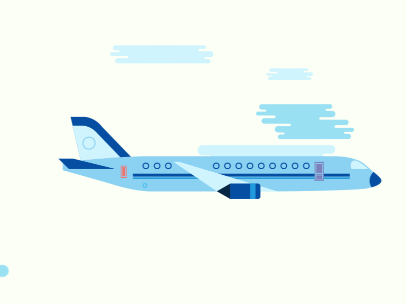 Flying Airplane aftereffects airplane animation bodymovin design flat html5 illustration interactive microinteractions minimal mobile motion ui ux vector vectorillustration web