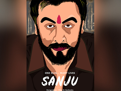 Sanju Fan Made Poster animation app branding design icon illustration logo typography ui ux vector