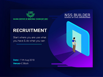 NSS Builders Recruitment Poster app branding illustrator isometric poster ui ux