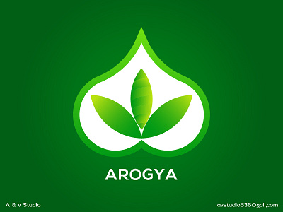 Arogya Hostipal Logo branding creative flat illustration india logo ui ux vector