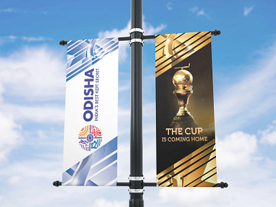 Flag Pole Branding adobe creative design hockey illustrator india lamp post odisha