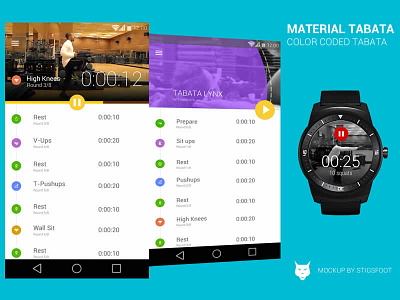 Material Tabata fitness apps lynxfit material material design