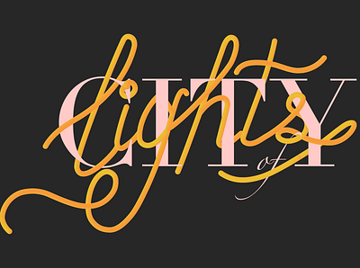 City of Lights city delhi design handlettering illustration lettering lights logo design new york type typography