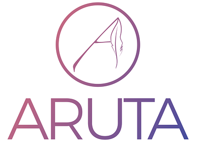 ARUTA blog logo brandmark logo gradient color gradient icon icon lettering logo logo design sanskrit type design typography wordmark logo