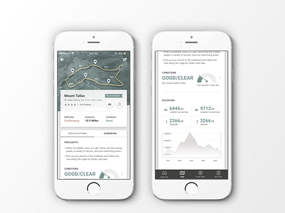 Hiking Project: A Redesign app branding design ios ios app mobile app design outdoors redesign ui ux