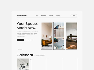 Interior Design Landing Page