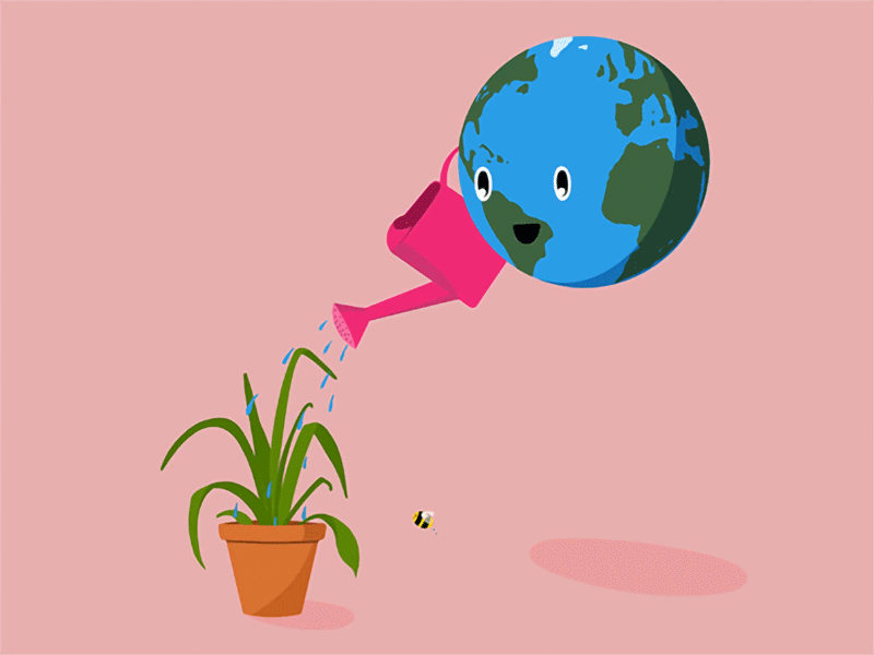 Earth Day - Get Planting digital earth earthday gif gifs illustration illustrator motion motion design motion graphic vector