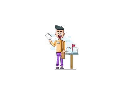 Character Illustration character character design illustrations postman vector