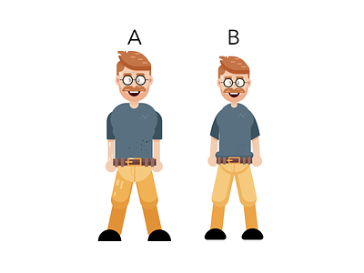 A or B? Character Illustration character freebie glasses guy with glasses illustration illustrations vector