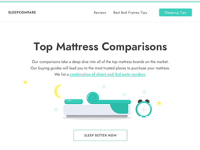 Hero Design better sleep dailyui hero design illustration sleep sleeping sleeping blog uidesign user interface design