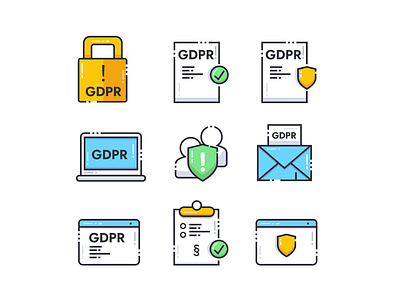 GDPR Icons (Free) free icons freebie freebies gdpr icons