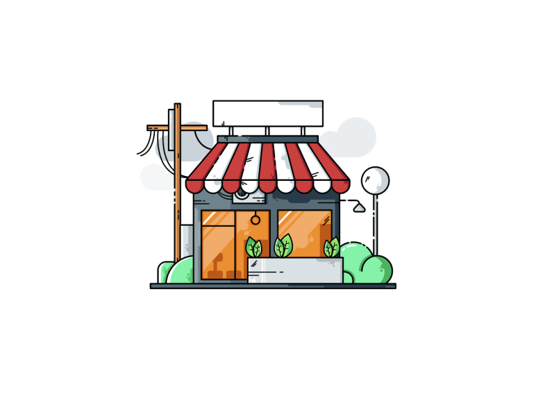 Storefront Illustration by Lukasz Adam on Dribbble
