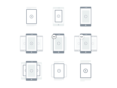 Vertical Video Icons icons illustration