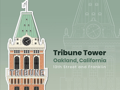 Oakland Tribune Building, Sticker Design