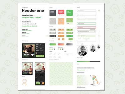 Pet Adoption Style Guide style guide style tile styleguide styleguides ui uidesign ux