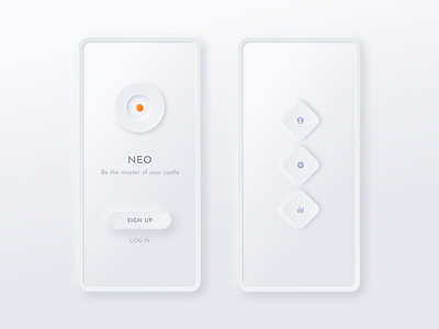 Neumorphic UI kit NEU mobile