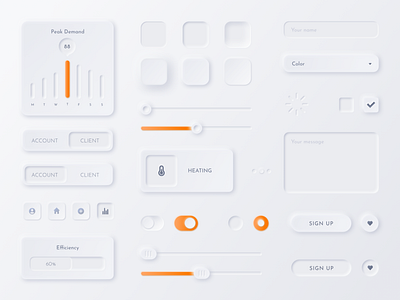 Neumorphic Ui Kit Components components library neumorphic neumorphic ui kit web design