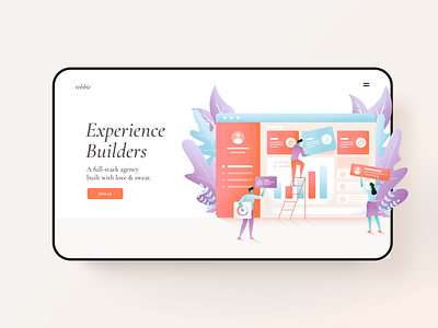 Experience Builders agency app developers illustration web design