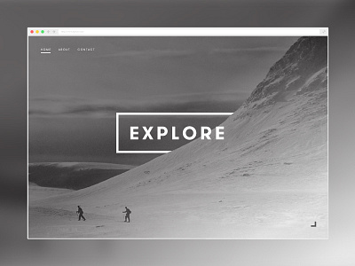 Explore black desktop landing lines splash ui web website white