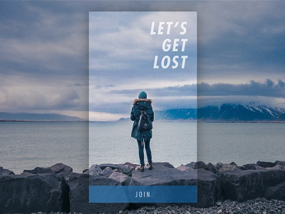 Let's Get Lost join landing mobile on boarding sign up splash