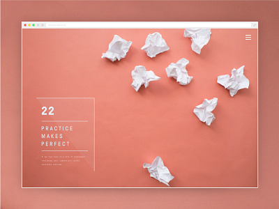 Practice Makes Perfect fuchsia pink splash terracotta web
