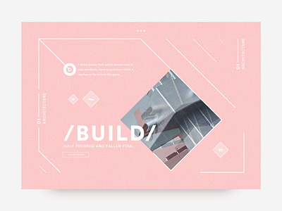 /BUILD/ angular card fuchsia geometric pink splash