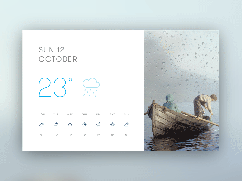 Weather App One cinemagraph climate flat gif loop material weather window