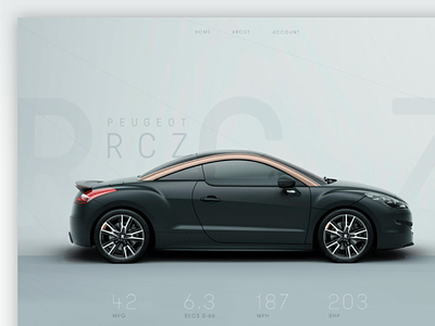 Car concept auto automotive blue car desktop peugeot splash teal ui website