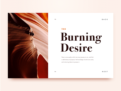 The Burning Desire burning card clean lowkey minimal orange presentation serif simplistic splash