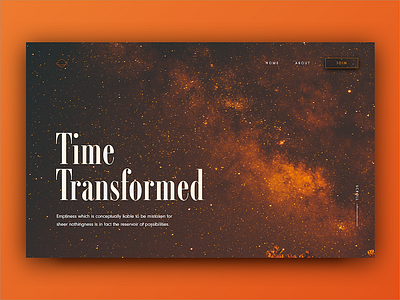 Time Transformed card cosmic desktop editorial orange space splash stars