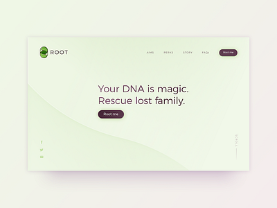 Root desktop dna green science splash website