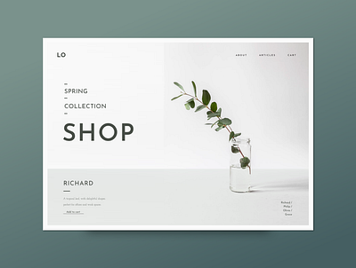 Lombok UI Kit botanical creative market ecommerce shop ui ui kit web design